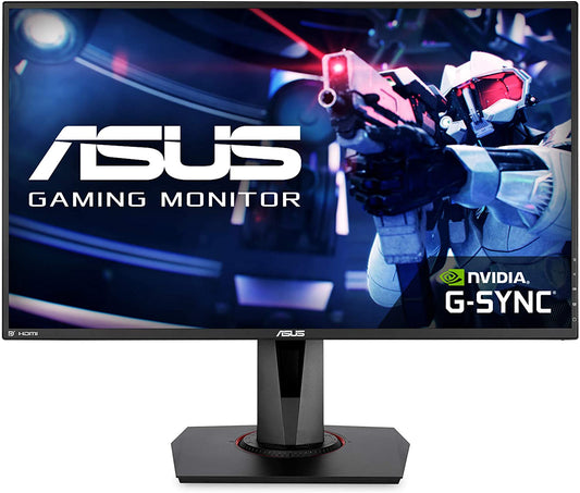 ASUS VG278QR 27-Inch Gaming Monitor - 165Hz Full HD (1920 x 1080), 0.5ms Response Time, G-SYNC, Eye Care Technology, DisplayPort, HDMI, DVI, Black